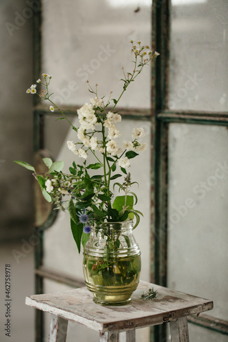 Flowering plant kept on table in room