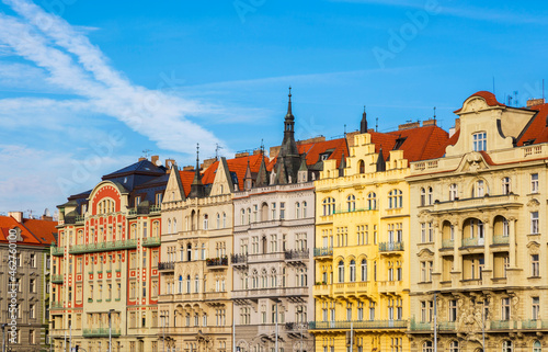 Czechia, Prague, row of houses
