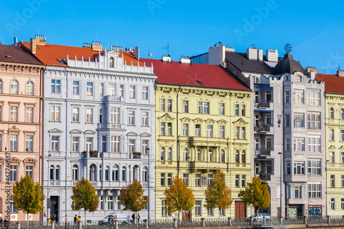 Czechia, Prague, row of houses photo