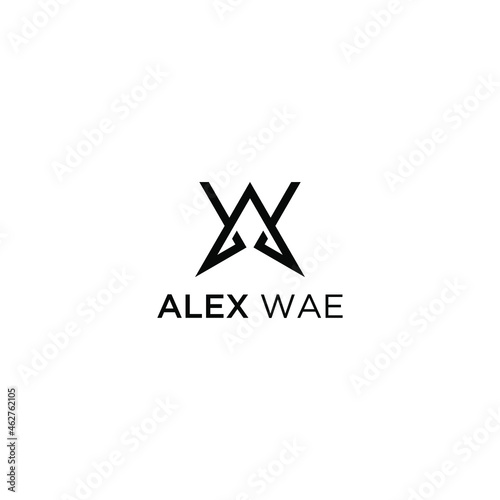Monogram AW Initial Logo Design 