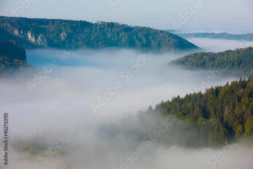 Beautiful view of Danube Valley at Beuron, Swabian Alb, Germany photo