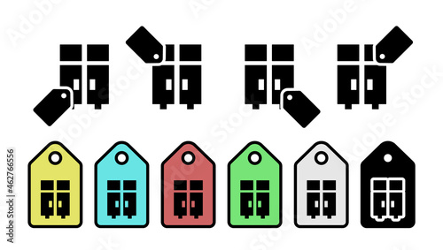 Fridge glyph vector icon in tag set illustration for ui and ux, website or mobile application