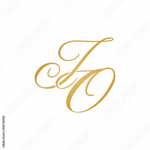 JO initial monogram logo