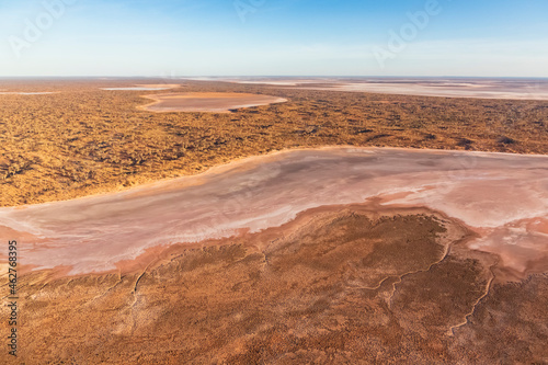 Australia, Northern Territory, Aerial view of Lake Amadeus in Uluru-Kata Tjuta National Park photo