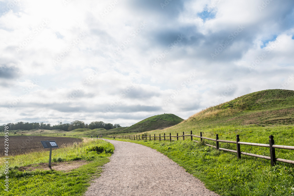 Sweden, Uppsala, Gamla Uppsala, Old viking tombs Sweden, Uppsala, Gamla Uppsala, Old viking tombs