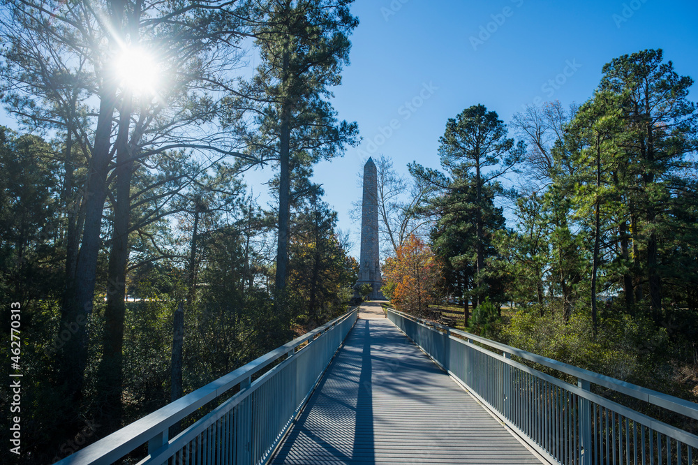 USA, Virginia, Walkway leading to the English settlement Jamestown USA, Virginia, Walkway leading to the English settlement Jamestown