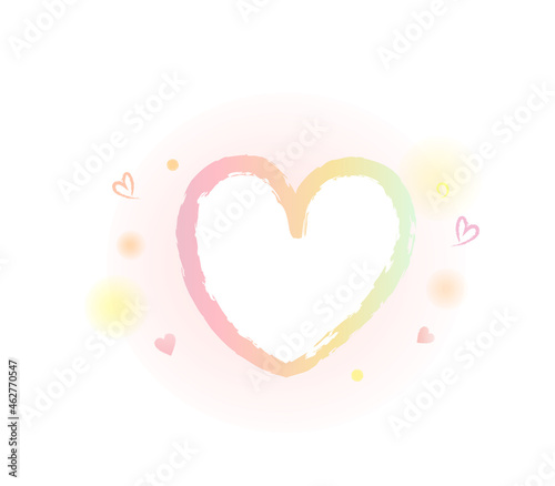 優しさハートと思いやり福祉のイラスト