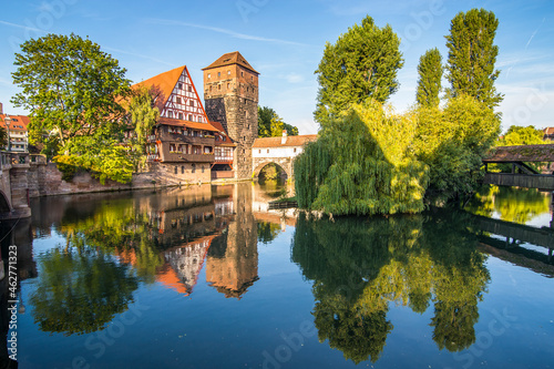 Germany, Nuremberg, old timbered house and Henkerhaus photo