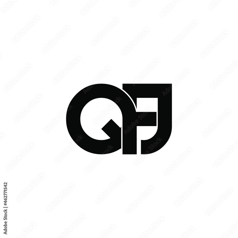 qfj initial letter monogram logo design qfj initial letter monogram logo design