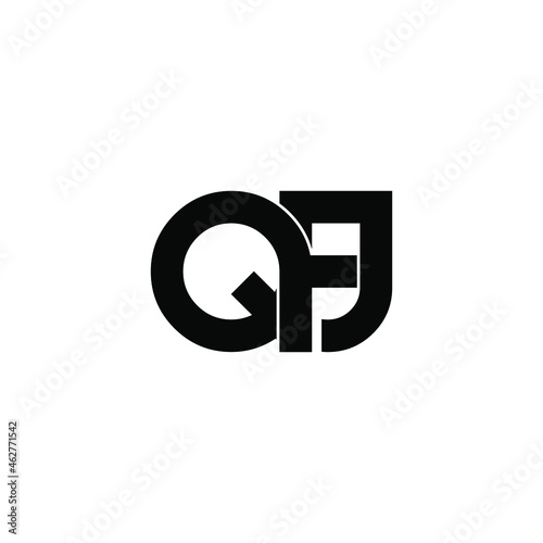 qfj initial letter monogram logo design