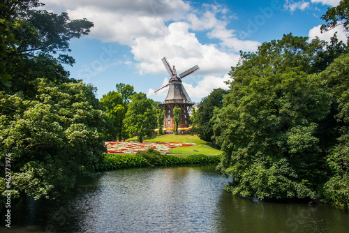 Germany, Bremen, Old wind mill, Am Wall Windmill photo