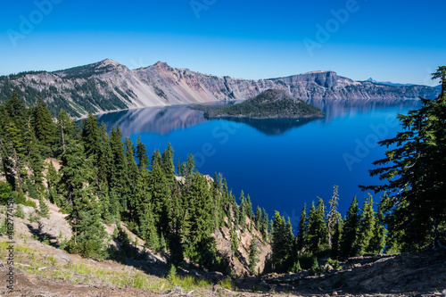 USA, Oregon, Klamath County, The caldera of the Crater lake National Park photo