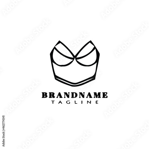 bustier logo cartoon icon design template black isolated vector