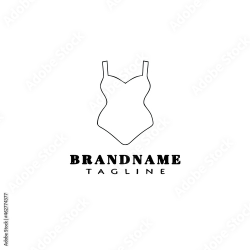 bustier logo cartoon icon design template black simple vector illustration