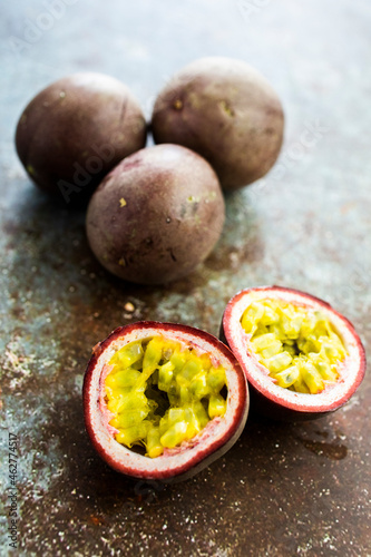 Passion fruits, chopped photo