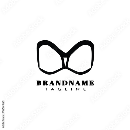 bustier logo cartoon icon symbol template black isolated vector illustration