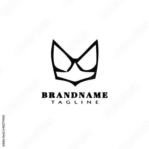 bustier logo cartoon icon design template black symbol vector illustration