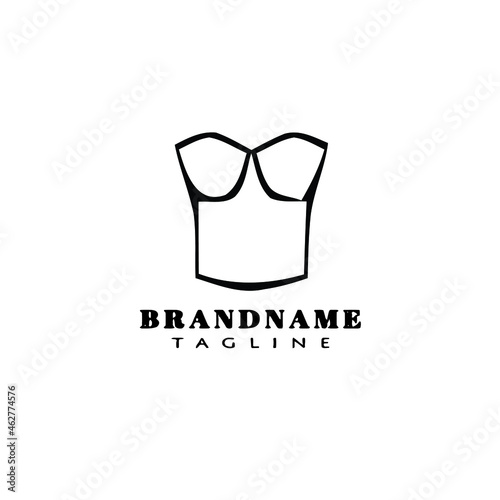 bustier logo cartoon icon design template black isolated symbol illustration