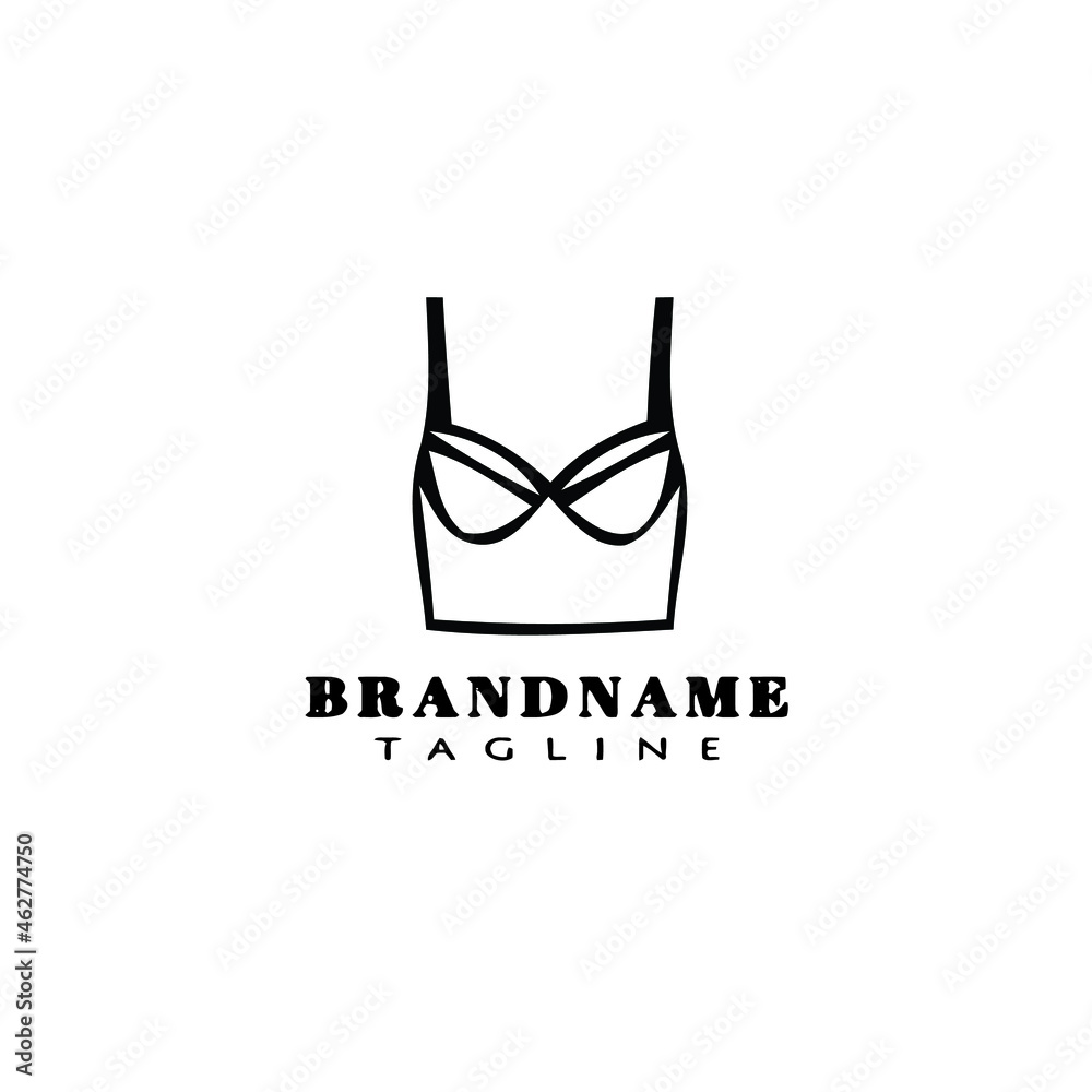 bustier logo simple icon design template black isolated vector illustration  Stock Vector