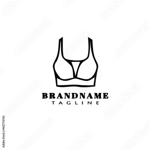 bustier logo cartoon icon simple template black isolated vector illustration