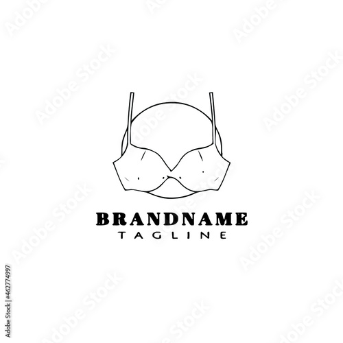bustier logo cartoon icon design template black isolated vector flat
