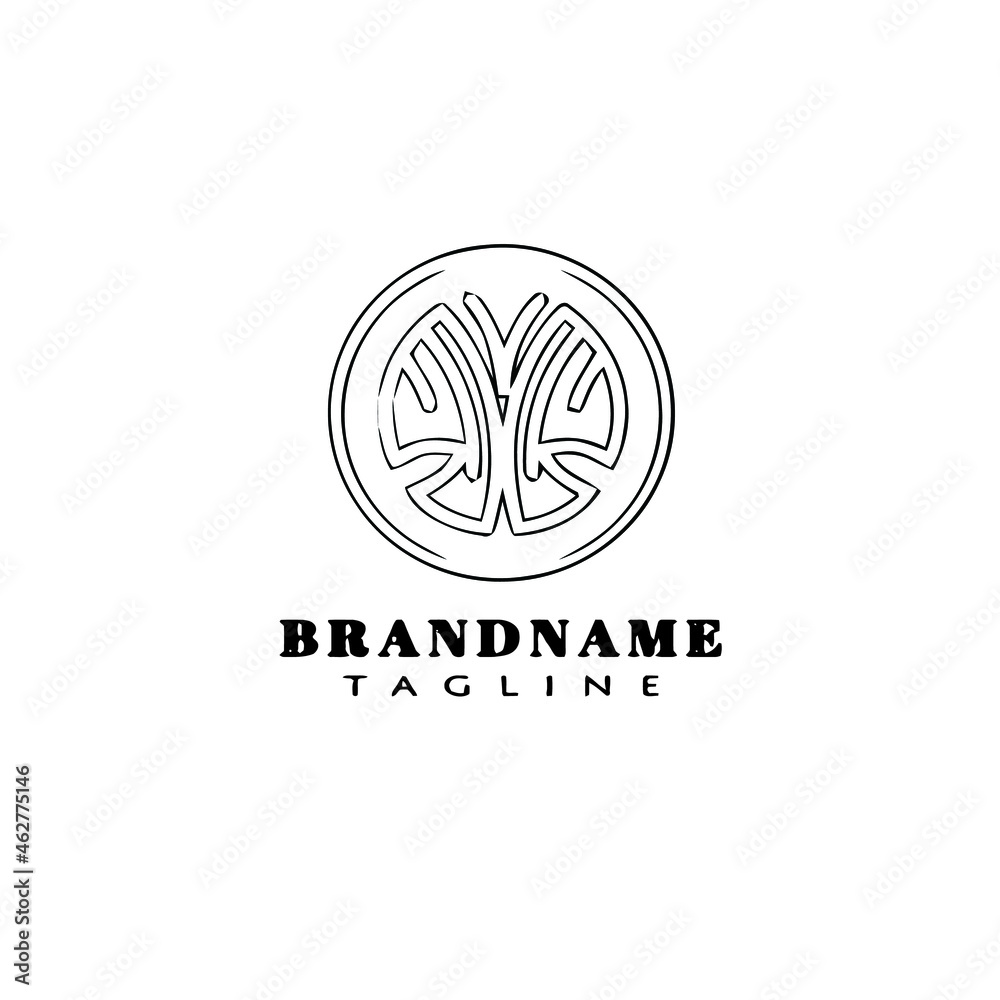 butterfly logo cartoon icon design template black isolated vector