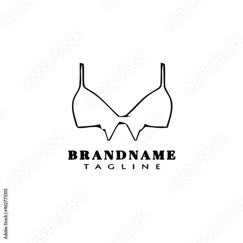 bustier logo cartoon icon design template black isolated vector cute