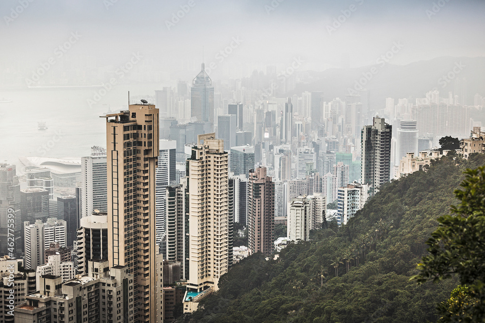 Skyline of Hong Kong from Victoria Peak, Hong Kong, China Skyline of Hong Kong from Victoria Peak, Hong Kong, China