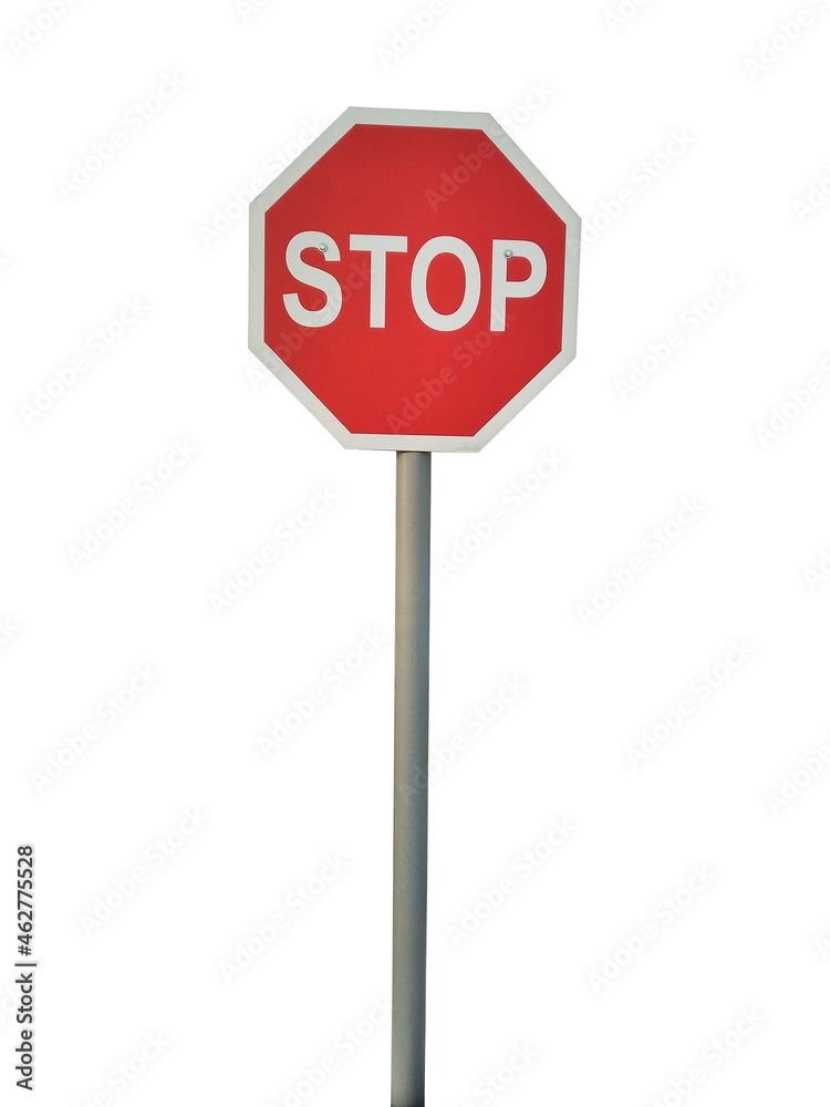 Simple stop sign for creative and commercial use isolated on white background Simple stop sign for creative and commercial use isolated on white background