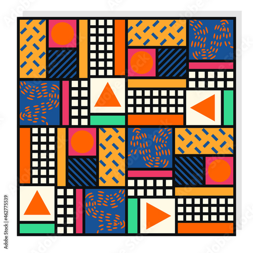 vector art urban geometric shape design, artwork, building wallpaper, background.