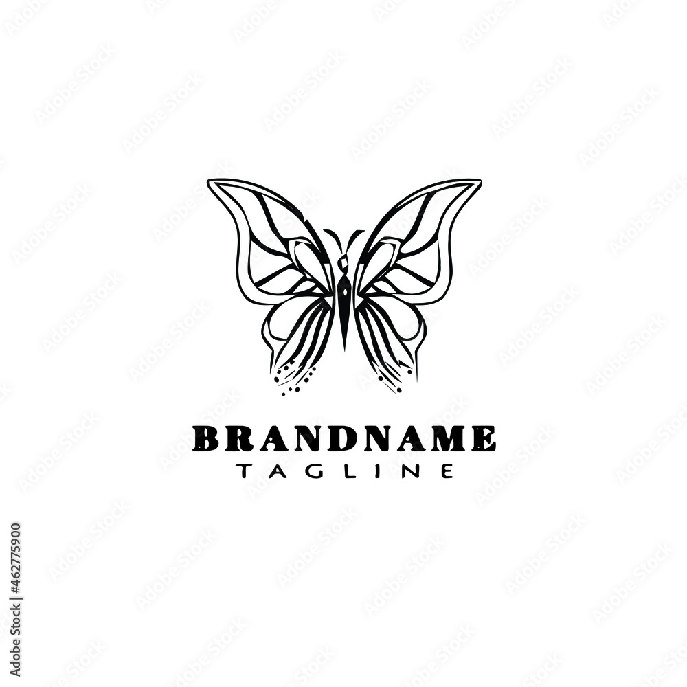 butterfly logo cartoon icon shape template black isolated vector illustration butterfly logo cartoon icon shape template black isolated vector illustration