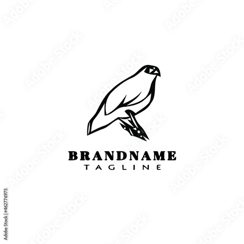 bird logo cartoon icon design shape black isolated vector illustration