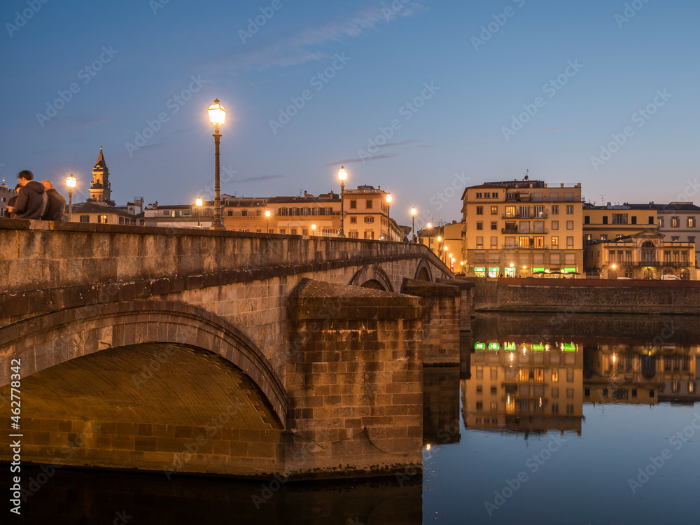 Italy, Tuscany, Florence, Arno, Ponte Alla Carraia Italy, Tuscany, Florence, Arno, Ponte Alla Carraia