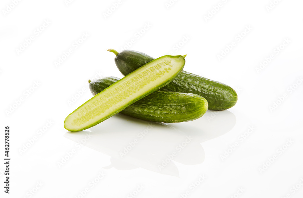 Whole and sliced cucumber Whole and sliced cucumber