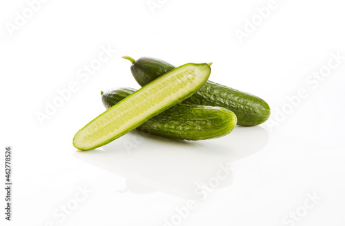 Whole and sliced cucumber