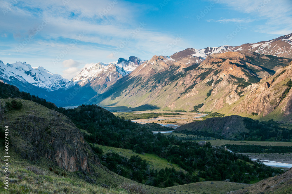 Panorama of the scenery around El Chalten, Los Glaciares National Park, Argentina, South America Panorama of the scenery around El Chalten, Los Glaciares National Park, Argentina, South America