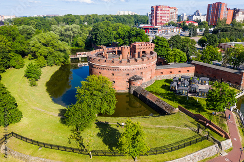 High angle view of Amber Museum set in fortress tower, Kaliningrad, Russia photo