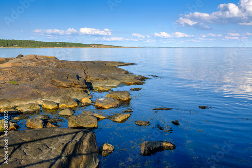 Coastal path Prins Bertils Stig, Tylosand, Halland, Sweden photo