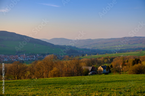 Sunset, Ehrenberg, Rhoen, Germany photo