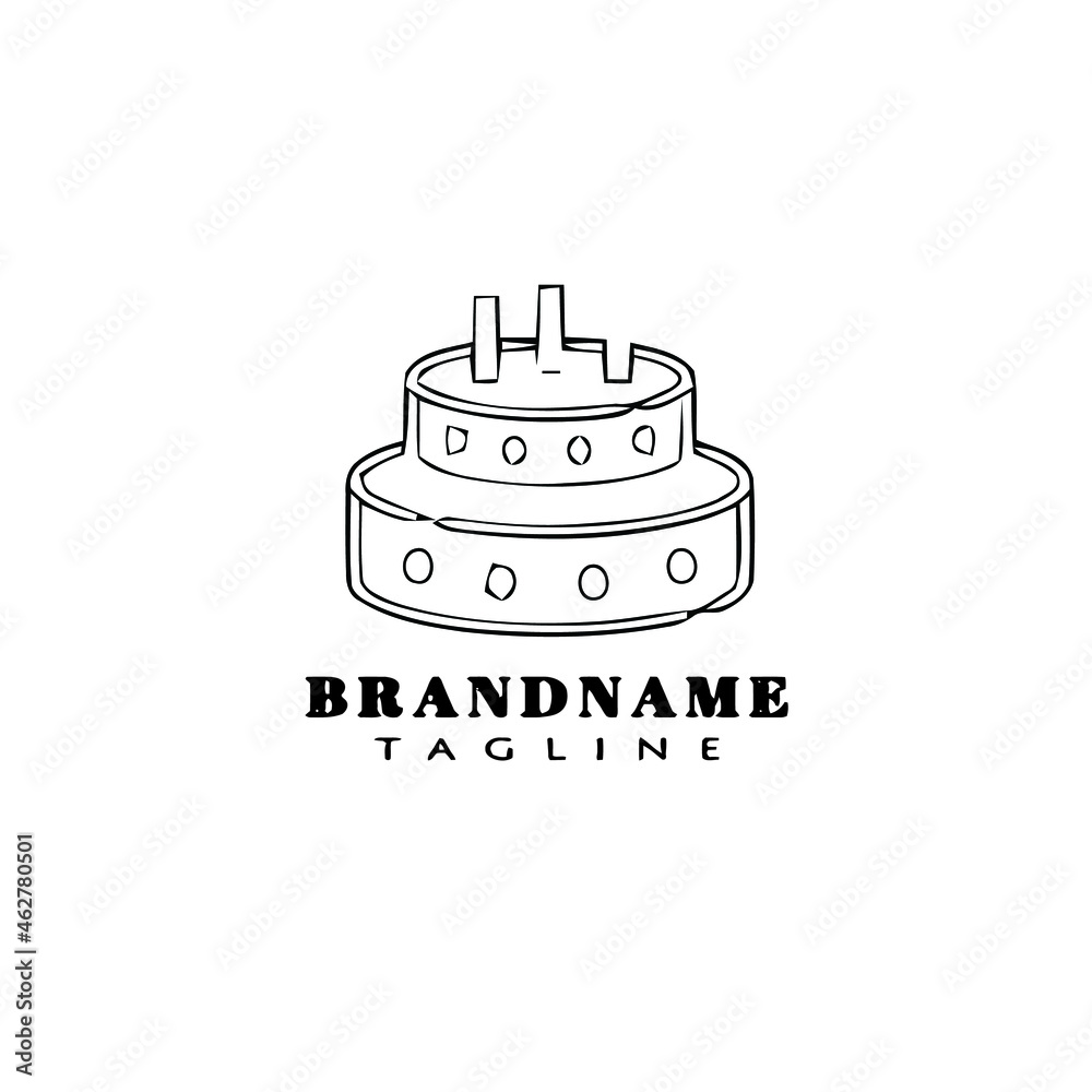 birthday cake logo cartoon design template icon cute isolated vector illustration birthday cake logo cartoon design template icon cute isolated vector illustration
