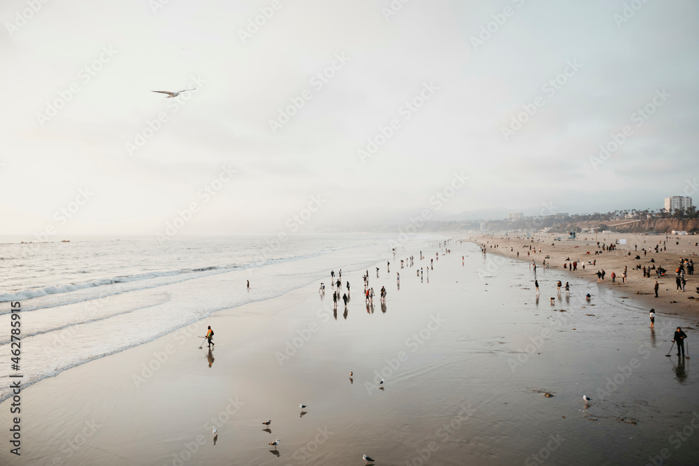 View to Santa Monica Beach, Los Angeles, USA View to Santa Monica Beach, Los Angeles, USA