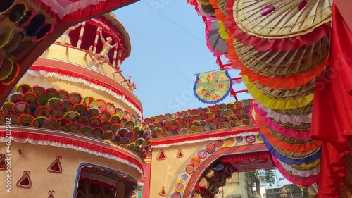 Kolkata, India : Durga Puja Pandal in Celebration of Bengal photo