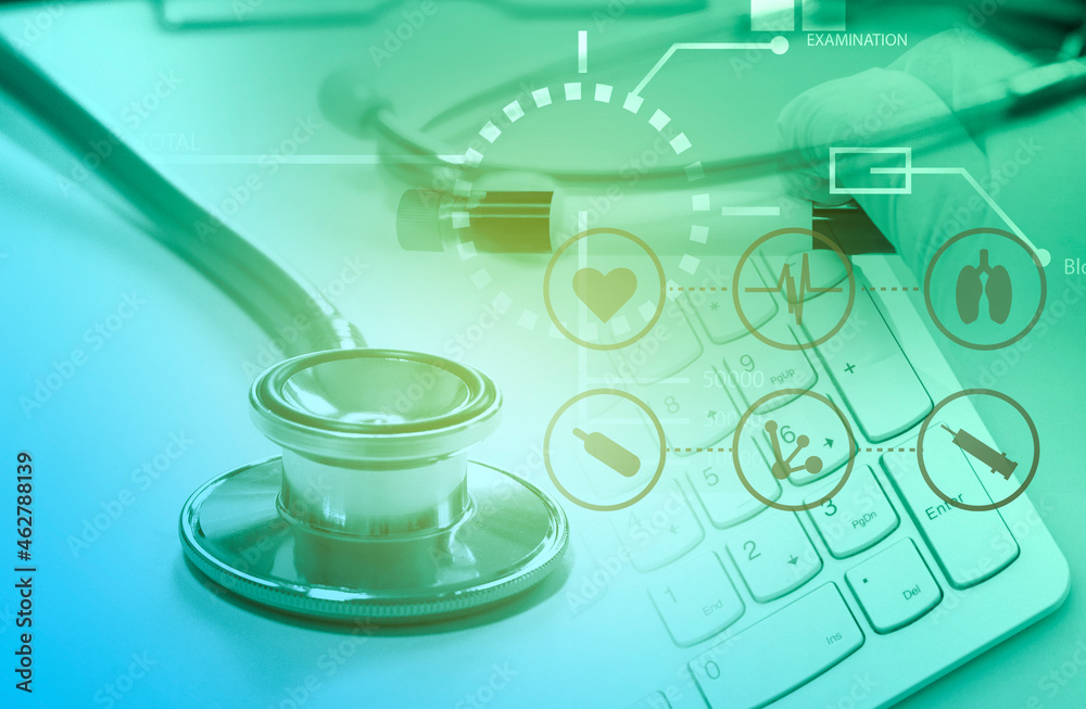 Medical education and healthcare research concept Medical education and healthcare research concept