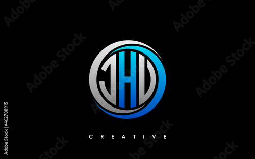 JHV Letter Initial Logo Design Template Vector Illustration photo