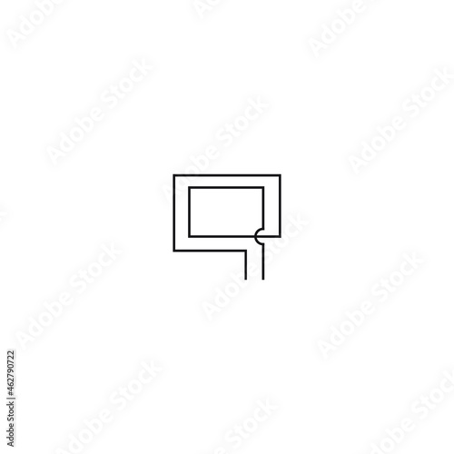 Loop antenna symbol, antenna symbol icon ;oop electronic components