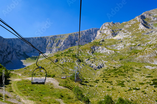 Montenegro, Durmitor National Park, Durmitor massif, chairlift at Savin kuk
