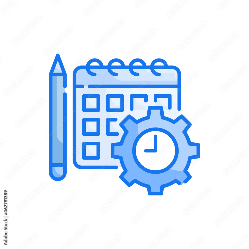 Schedule Planning vector blue colour icon style illustration. EPS 10 file Schedule Planning vector blue colour icon style illustration. EPS 10 file
