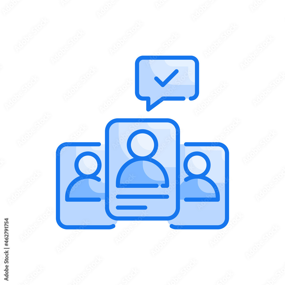 Recruitment vector blue colour icon style illustration. EPS 10 file Recruitment vector blue colour icon style illustration. EPS 10 file