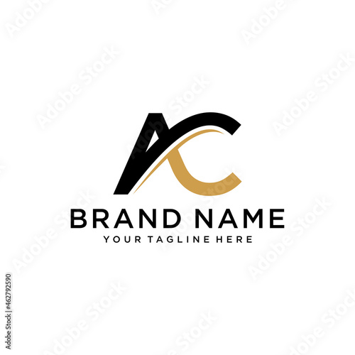 AC,CA,C and A Abstract letters Logo Monogram
