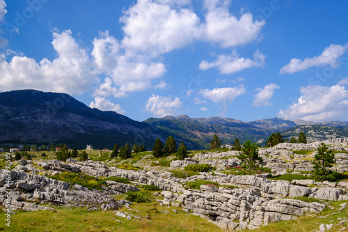 Montenegro, Podgorica, high plateau of Kucka Korita, karst mountains photo